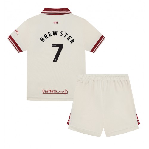 Fotbalové Dres Sheffield United Rhian Brewster #7 Dětské Alternativní 2024-25 Krátký Rukáv (+ trenýrky)